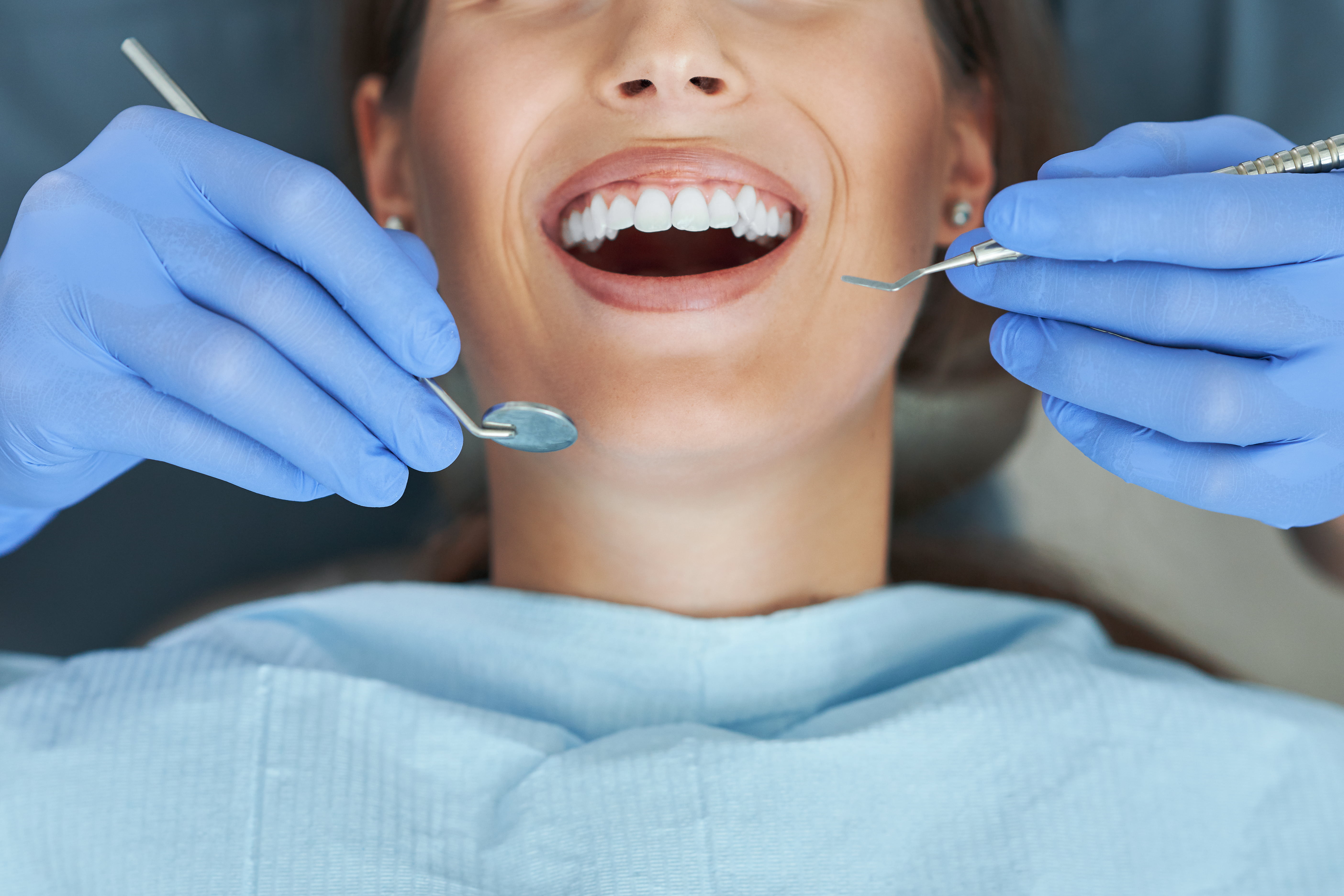 Dentist with patient