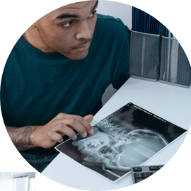 Reviewing a dental X-ray image