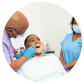 Endodontist performing root canal therapy
